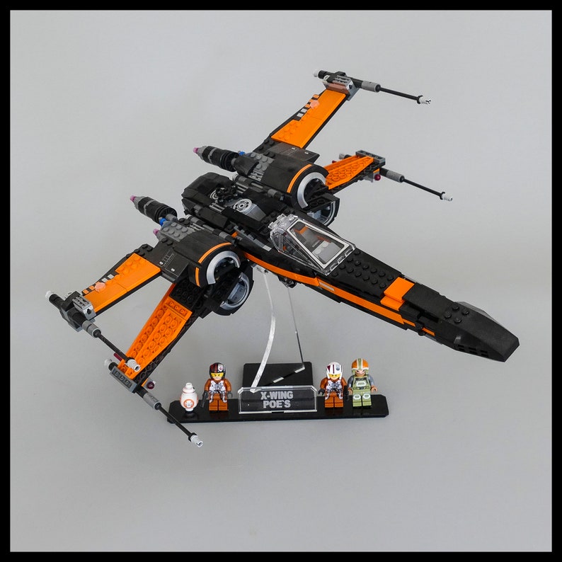 Acrylic display stand for LEGO Star Wars Poes XWing Fighter Etsy