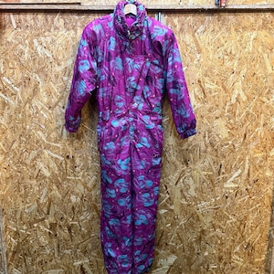 Vintage Purple Ski Suit