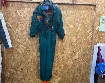 90年代レディーススキースーツ、ワンピーススキースーツ、80年代カラー