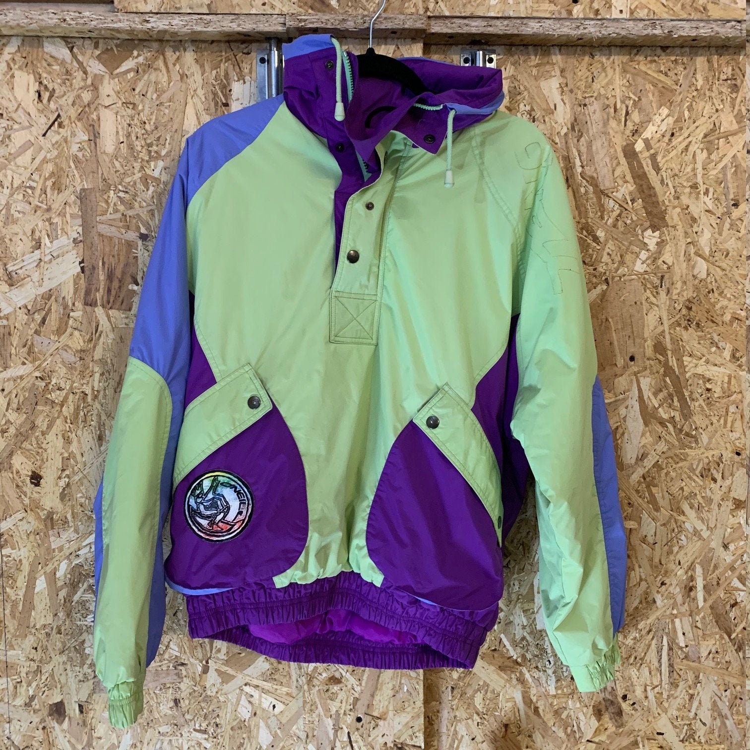Purple and Green Windbreaker - Etsy UK