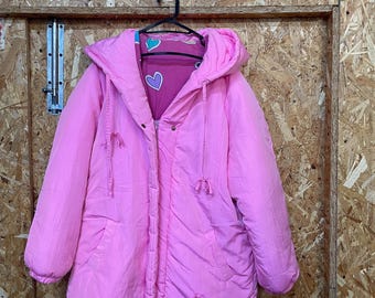 Giacca da sci rosa vintage