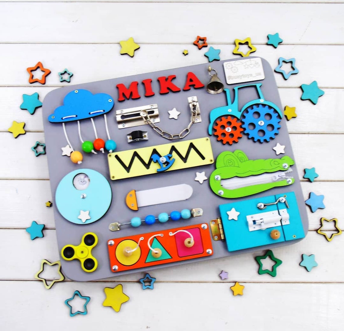 KOGMOW Busy Board Ab 1 Jahr - Montessori Spielzeug Mit Noahs Arche Thema