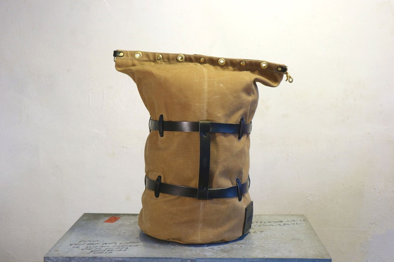 Motorcycle Sissybar Wax Canvas Duffle Bag Etsy UK