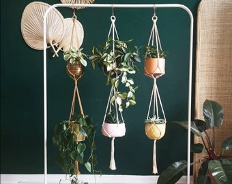 No-nonsense double-decker plant hanger, two-in-one plant hanger, macrame plant hanger, plant decoration