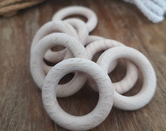 Wooden rings 35 mm, ideal for hanging baskets