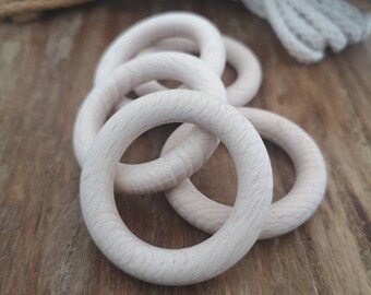 Wooden rings 48 mm, ideal for hanging baskets