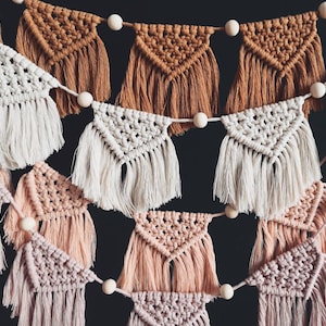 Guirlande macramé, guirlande, décoration chambre enfant, guirlande macramé