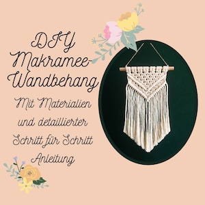 DIY kit macrame wall hanging, macrame wall hanging to knot yourself