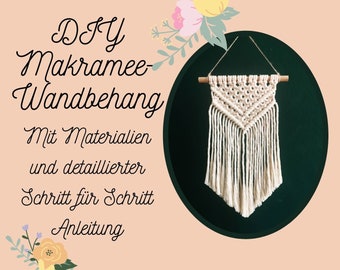 DIY Macrame Wall Hanging Kit, Macrame Wall Hanging for Self-Knotting