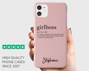 Funda de teléfono personalizada para jefa: funda protectora con nombre personalizado