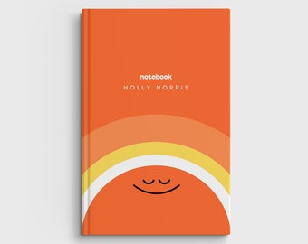 Cuaderno personalizado "Sonrisa de sol": diario de tapa dura, regalo con nombre personalizado