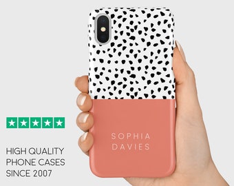 Funda de teléfono personalizada con estampado animal: Funda protectora con nombre personalizado