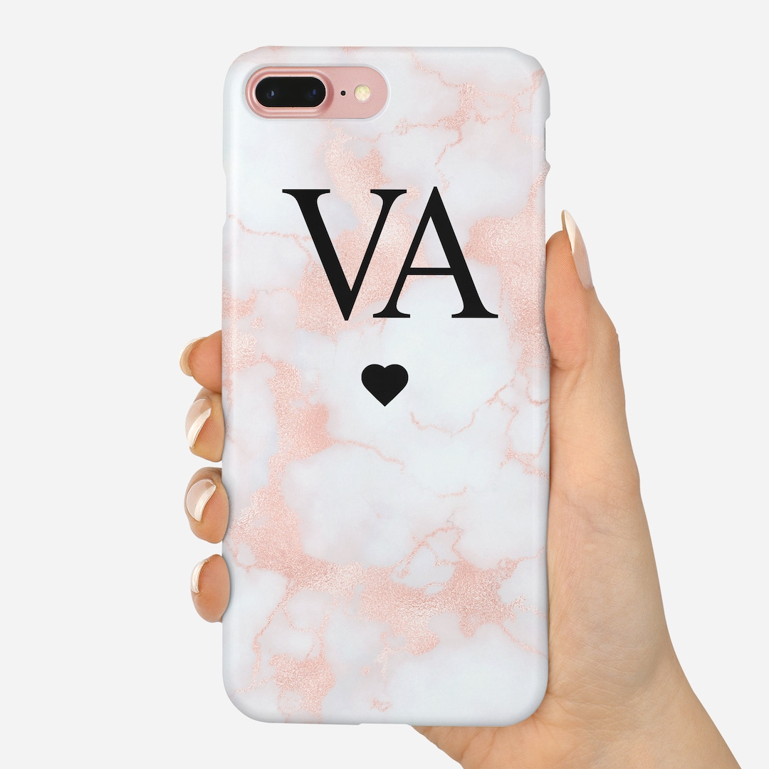 Rose Gold Customised Marble Iphone Case Personalised Marble Crown