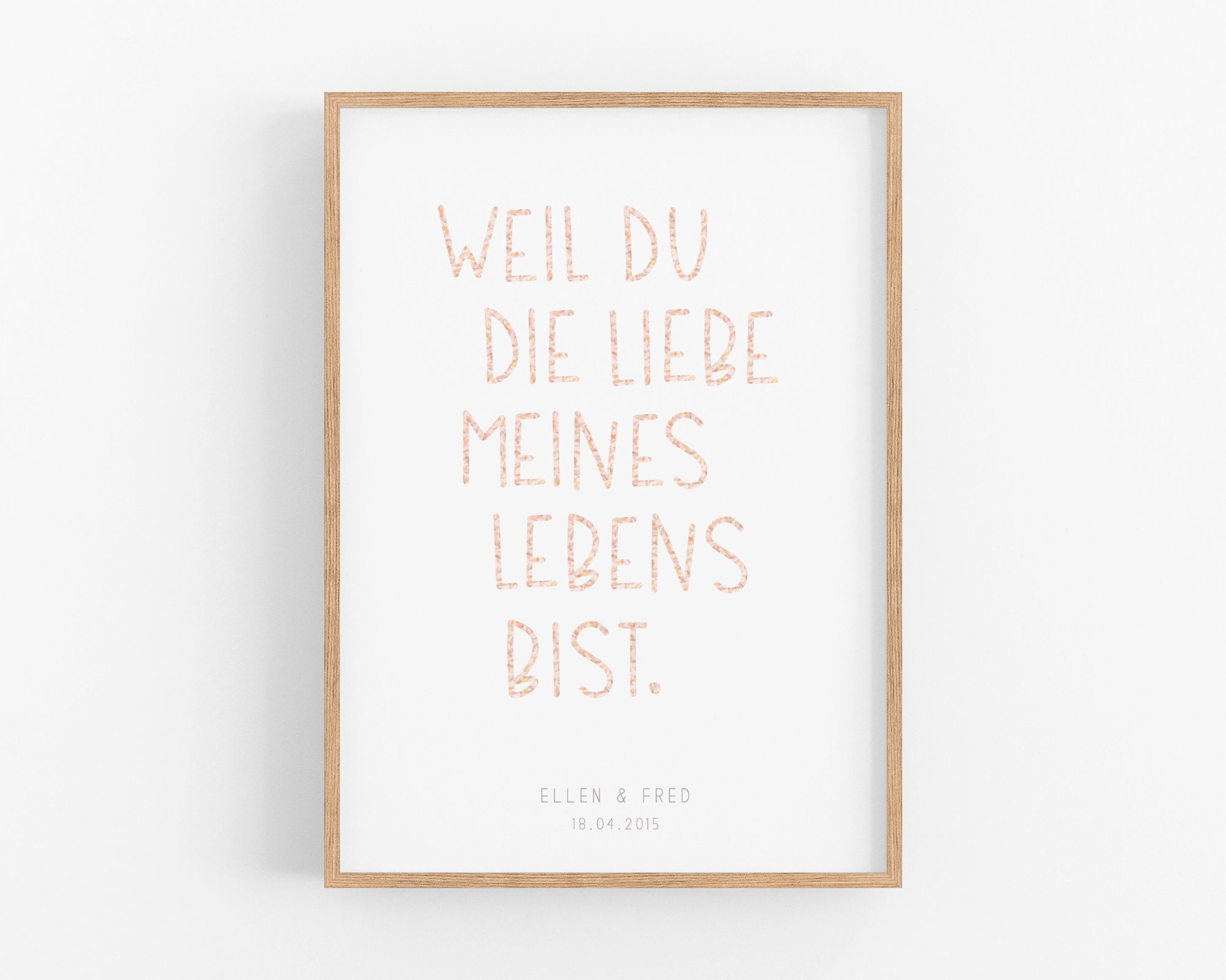 Liebe meines Lebens Poster zum Valentinstag Etsy.de