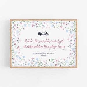 Taufspruch Kunstdruck / Geschenk zur Taufe / A4