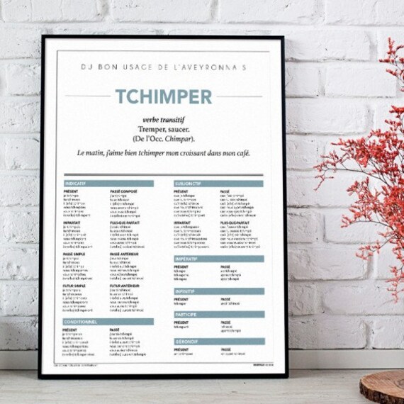 Affiche Conjugaison Tchimper 30x40cm