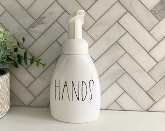 Foaming Soap Dispenser, 8oz Foaming Soap Bottle With Label, White Hand Soap Pump, Refillable Soap Dispenser, Mom Gifts