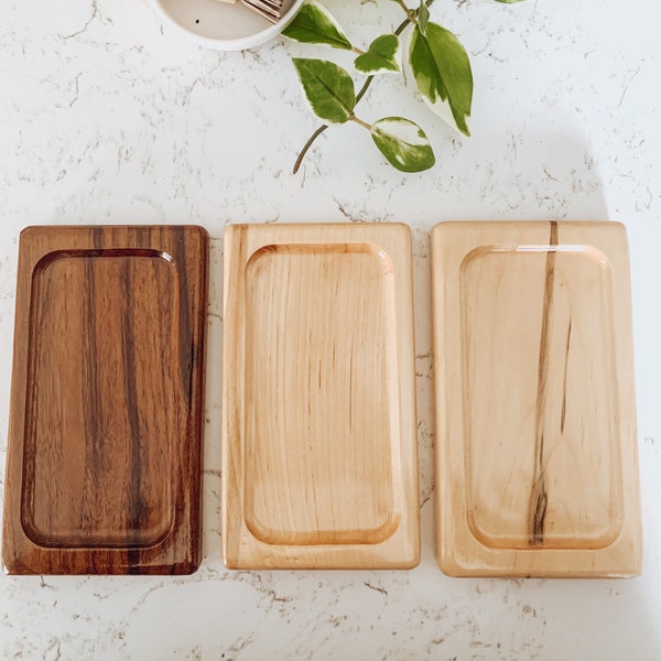 Handmade in Canada| Soap Dispenser Tray| Wood Tray | 2 Bottle Tray | Bathroom Tray | Kitchen Tray|| Farmhouse Tray | Trinket Tray| gift