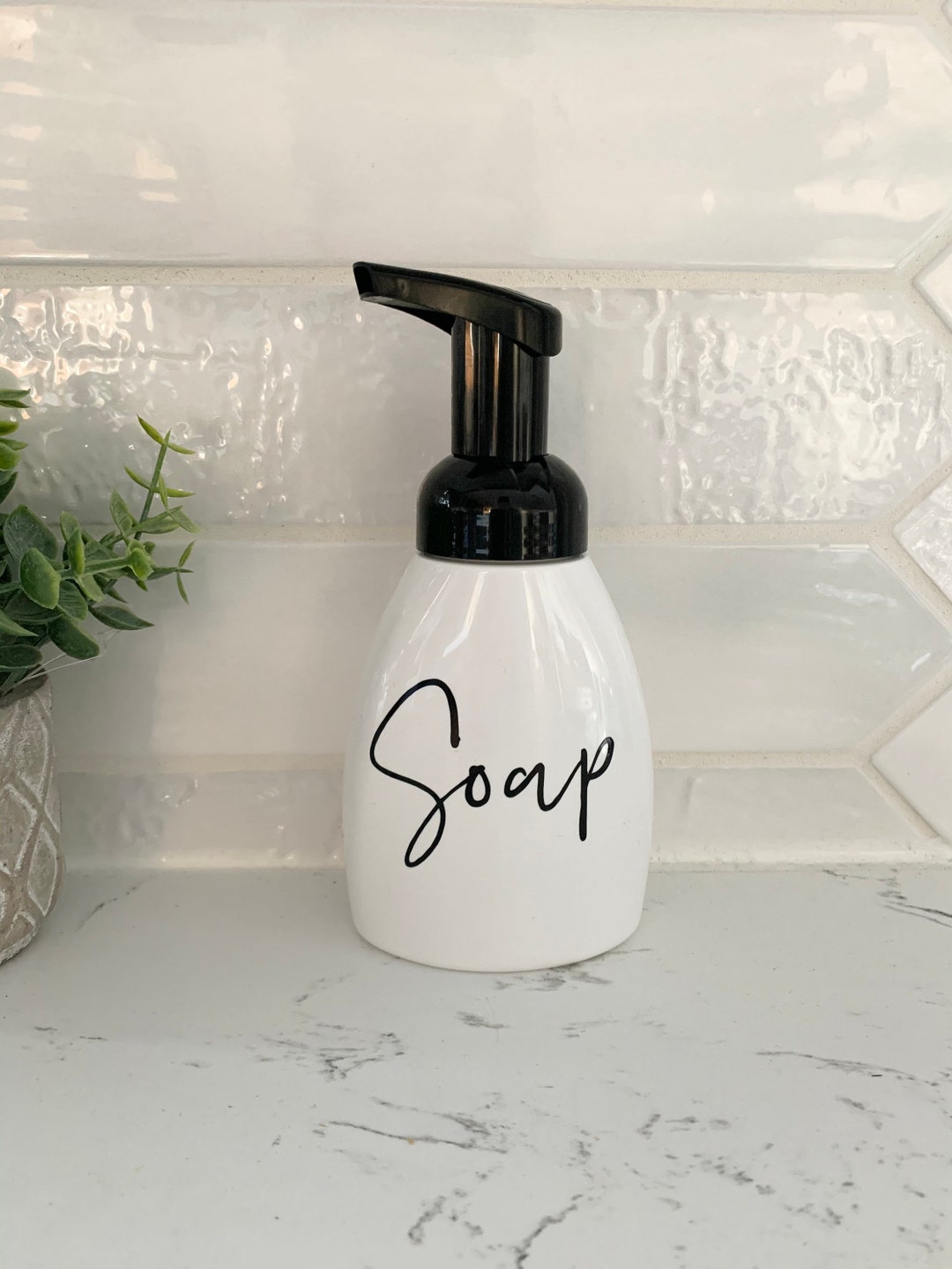 Distributeur de savon à pompe, étiquette autocollante étanche, DIY