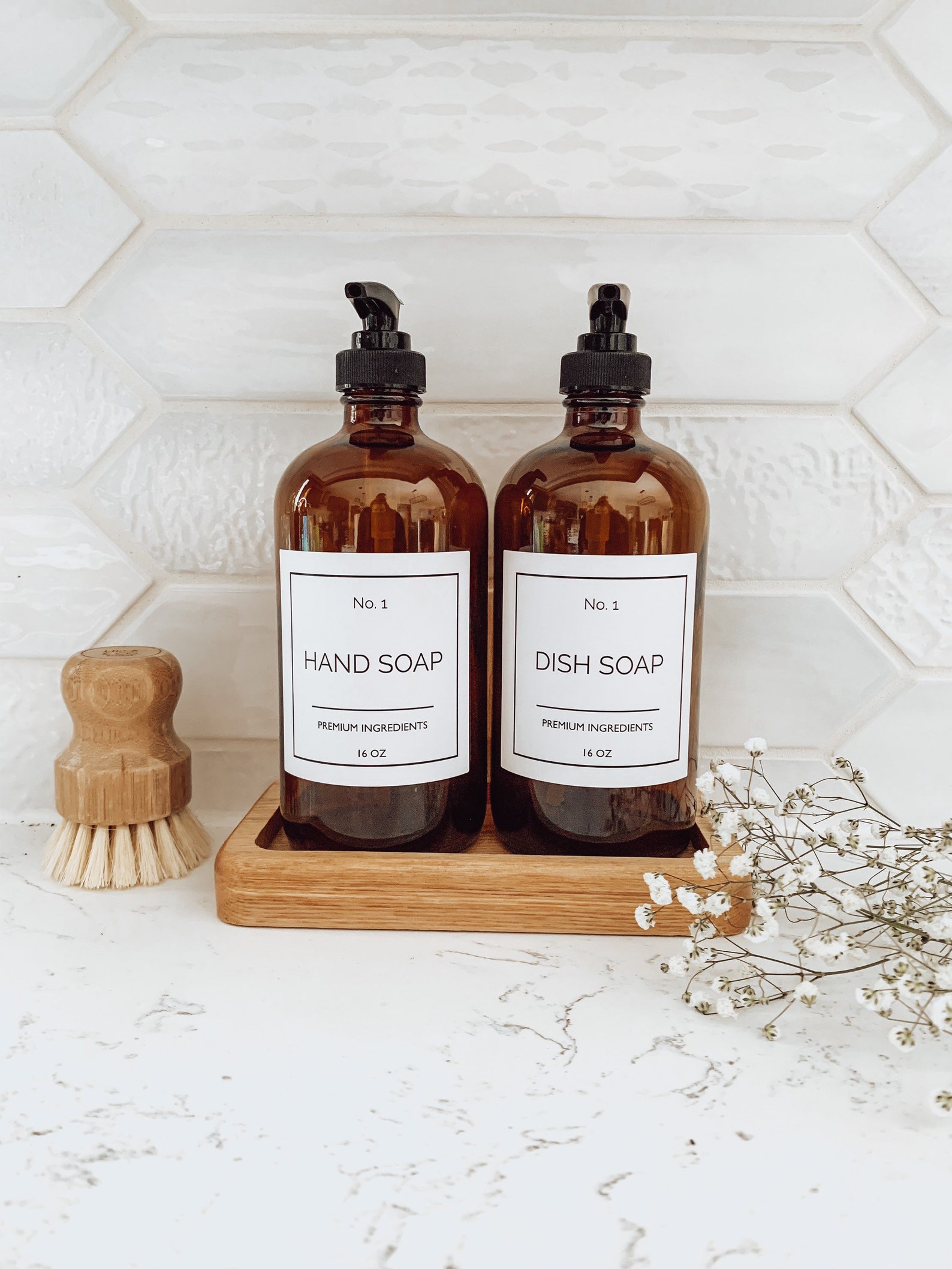 Hand and Dish Soap Dispensers amber Glass Bottle With Etsy