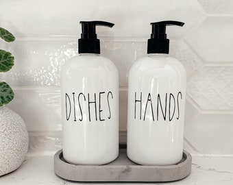 15 Oz White Stoneware Dish Soap Dispenser Refillable Soap Dispenser, Kitchen  Soap Bottle, Airbnb Kitchen Supplies, Dish Soap Bottle 