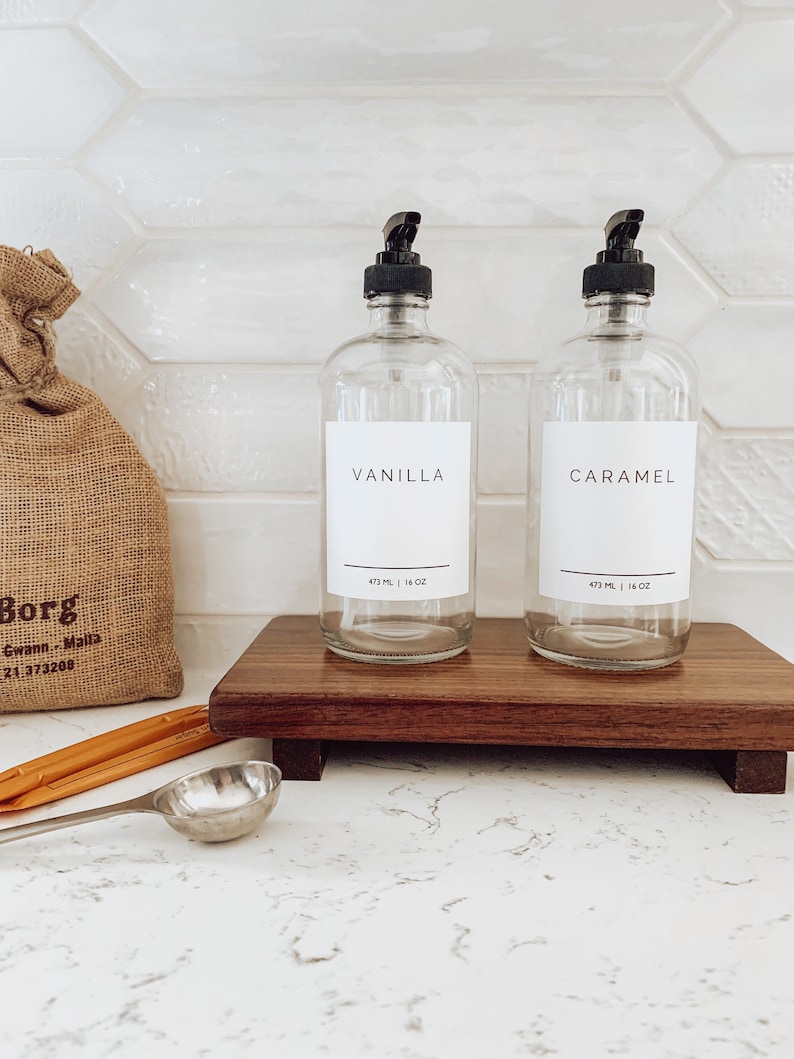 Empty Coffee Syrup Bottles Refillable Glass Syrup Bottles Etsy