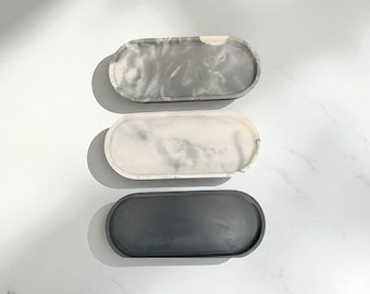 Handmade Concrete Bottle Tray: Farmhouse Soap Dispenser Tray