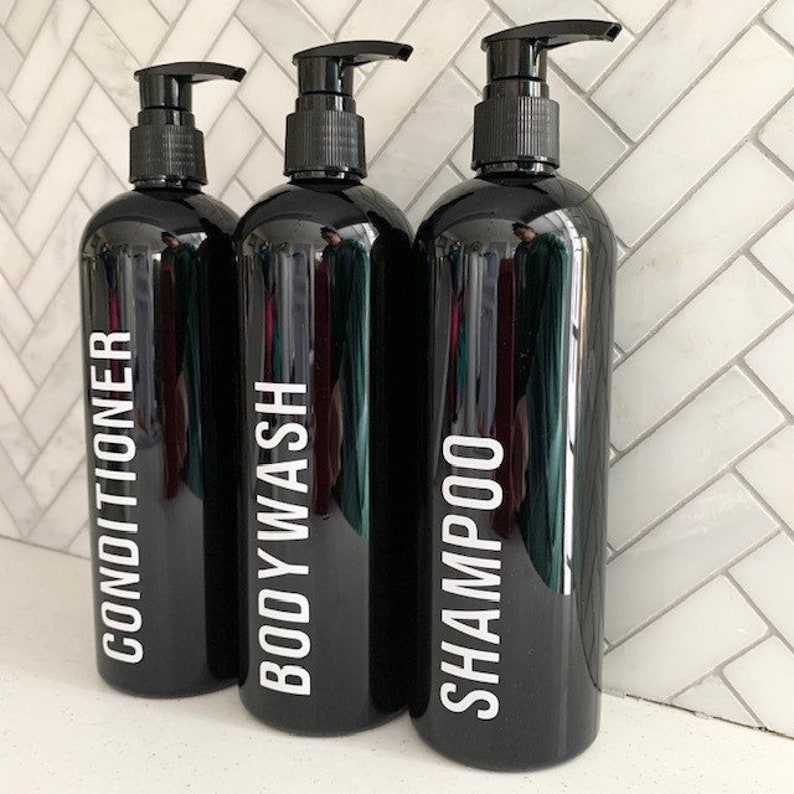 Bathroom Shower Sets Shampoo and Conditioner Bottles Etsy