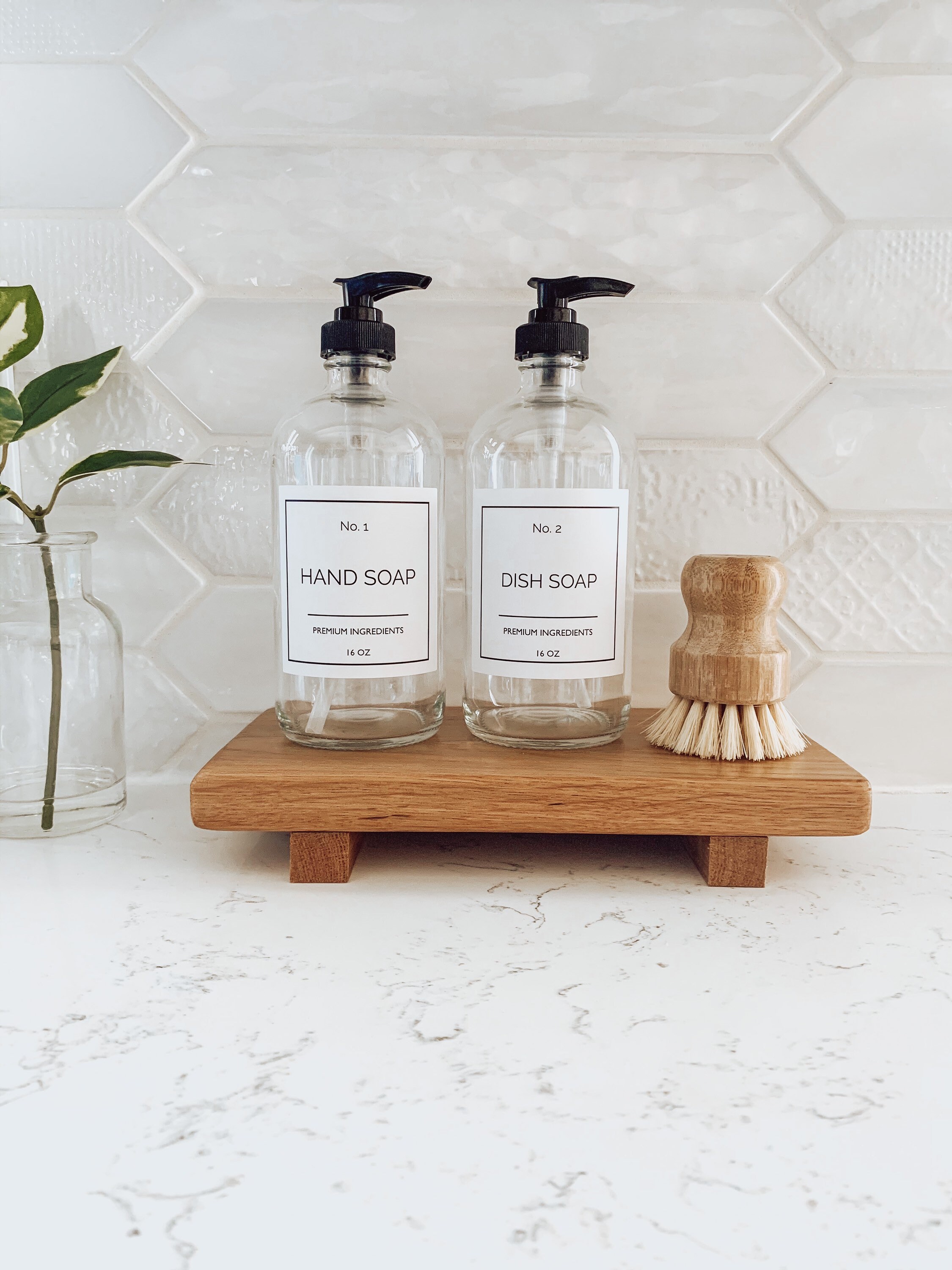 Kitchen Countertop Tray Handmade Wood Tray Soap Dispenser Etsy