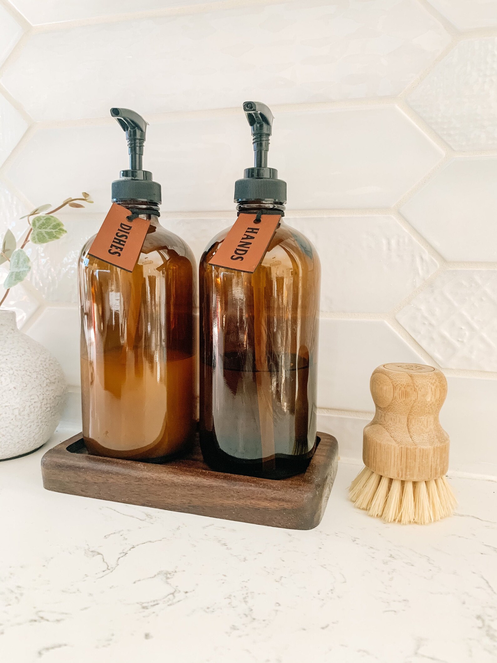 Hand and Dish Soap Dispensers amber Glass Bottle With Etsy Canada