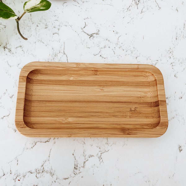 Bamboo Wood Tray | Soap Dispenser Tray| Sink Tray | 2 Bottle Tray | Bathroom Tray | Kitchen Tray| Farmhouse| Farmhouse Tray | Trinket Tray