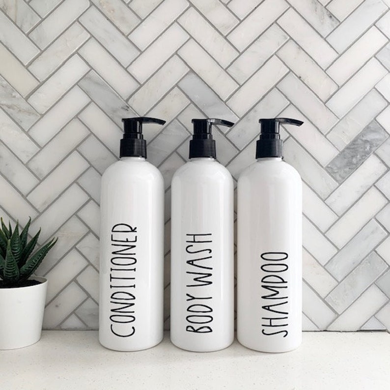 16 Oz Bathroom Bottles Reusable Bottle Bathroom Storage Etsy