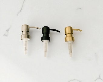 Pompe de distribution de savon en acier inoxydable : pompe de rechange en métal