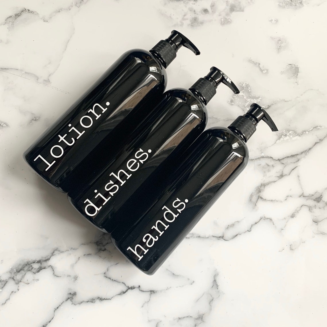 16 oz Black Bathroom Bottles Reusable Bottle Bathroom Etsy