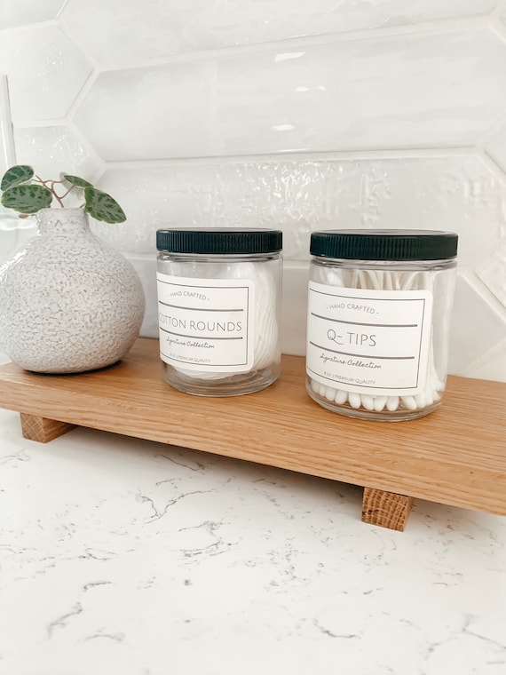 CONTAINERS FOR BATHROOM ESSENTIALS (WASHROOM GLASS JAR FOR STORAGE) 