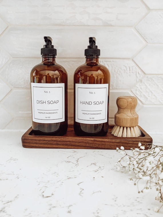 Minimalist Collection - Amber Glass Ivory Hand Wash, Dish Soap or