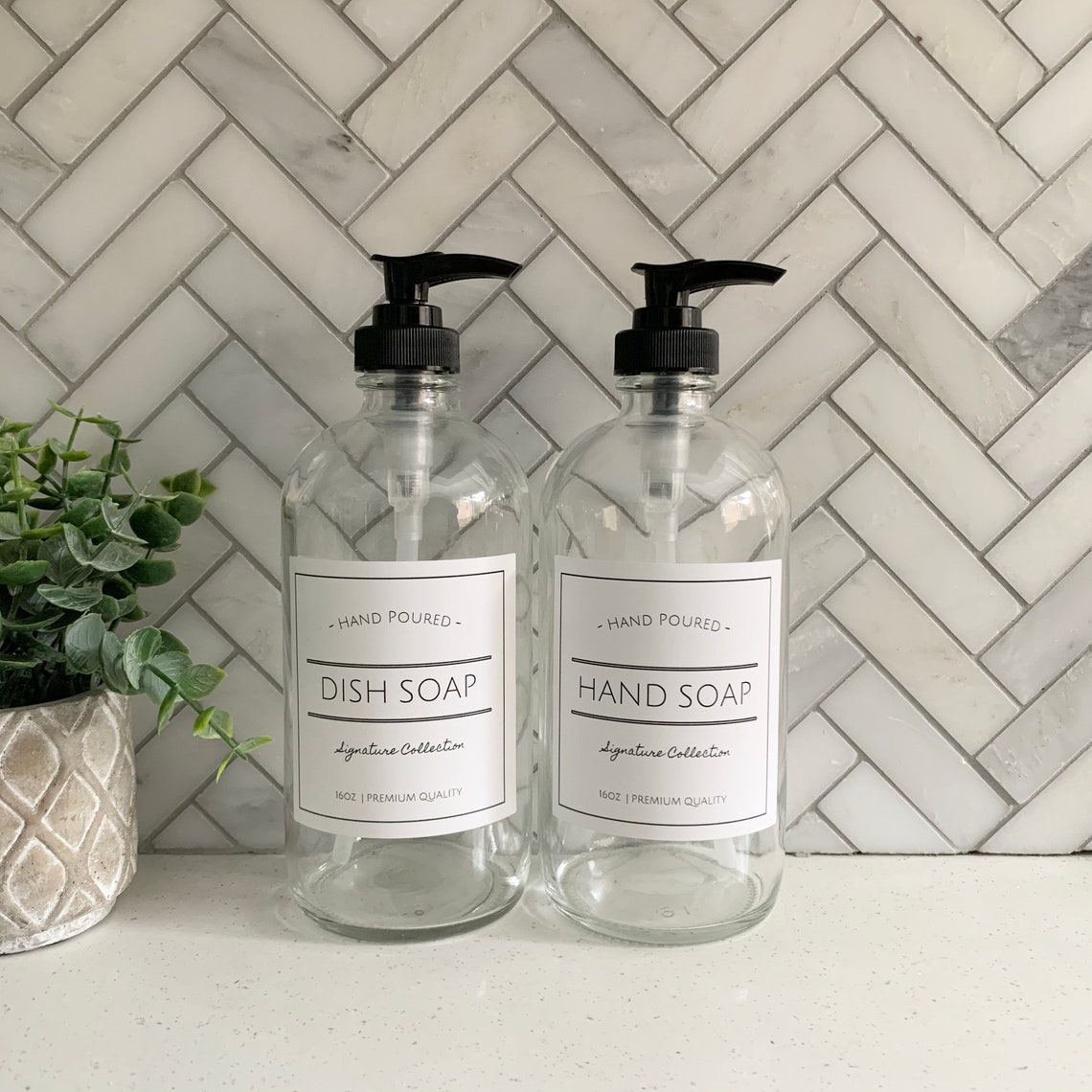 Hand and Dish Soap Dispensers amber Glass Bottle With Etsy Canada