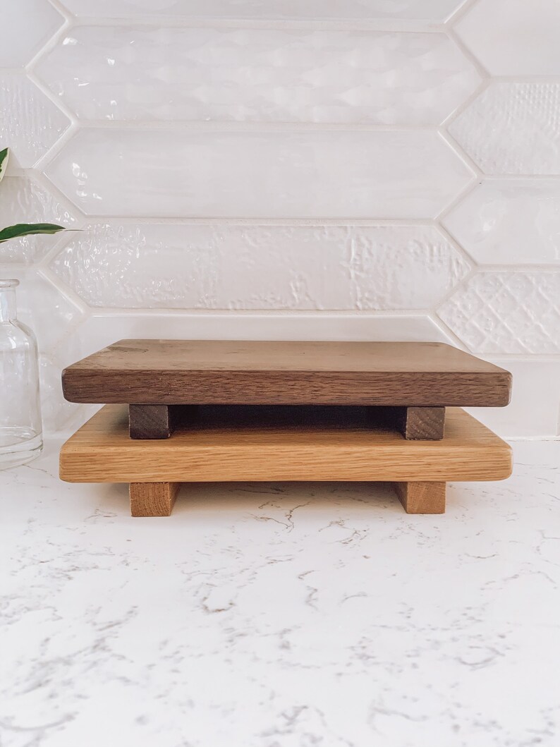 Kitchen Countertop Tray Handmade Wood Tray Soap Dispenser Etsy