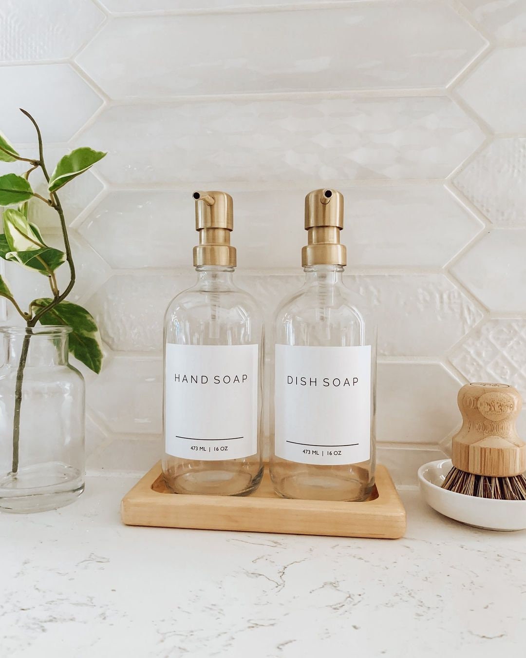 3 LABELS HAND/DISH Waterproof Labels, Dish Soap, Hand Soap Labels