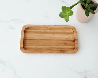 Bamboo Wood Tray, Soap Dispenser Tray, Minimalist 2 Bottle Tray, Bathroom Tray,  Kitchen Tray, Farmhouse, Farmhouse Tray, Trinket Tray