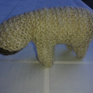 Knitted lamb with dark nose, Waldorf style image 7