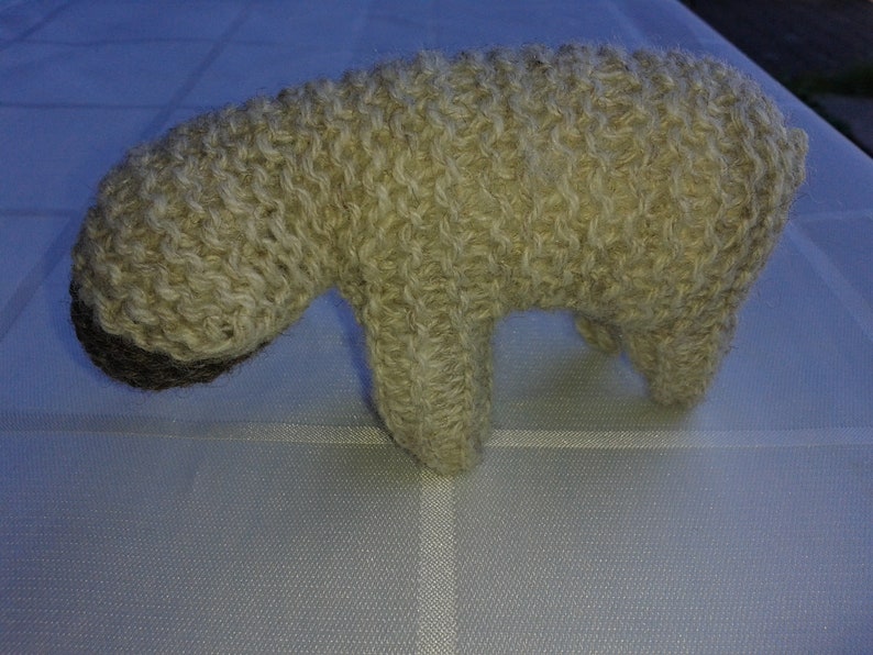 Knitted lamb with dark nose, Waldorf style image 7