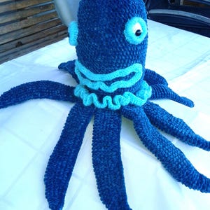 Squid Calamar Calamar Octopus crocheted knitted 43 cm, Squid, Rüdiger the Octopus
