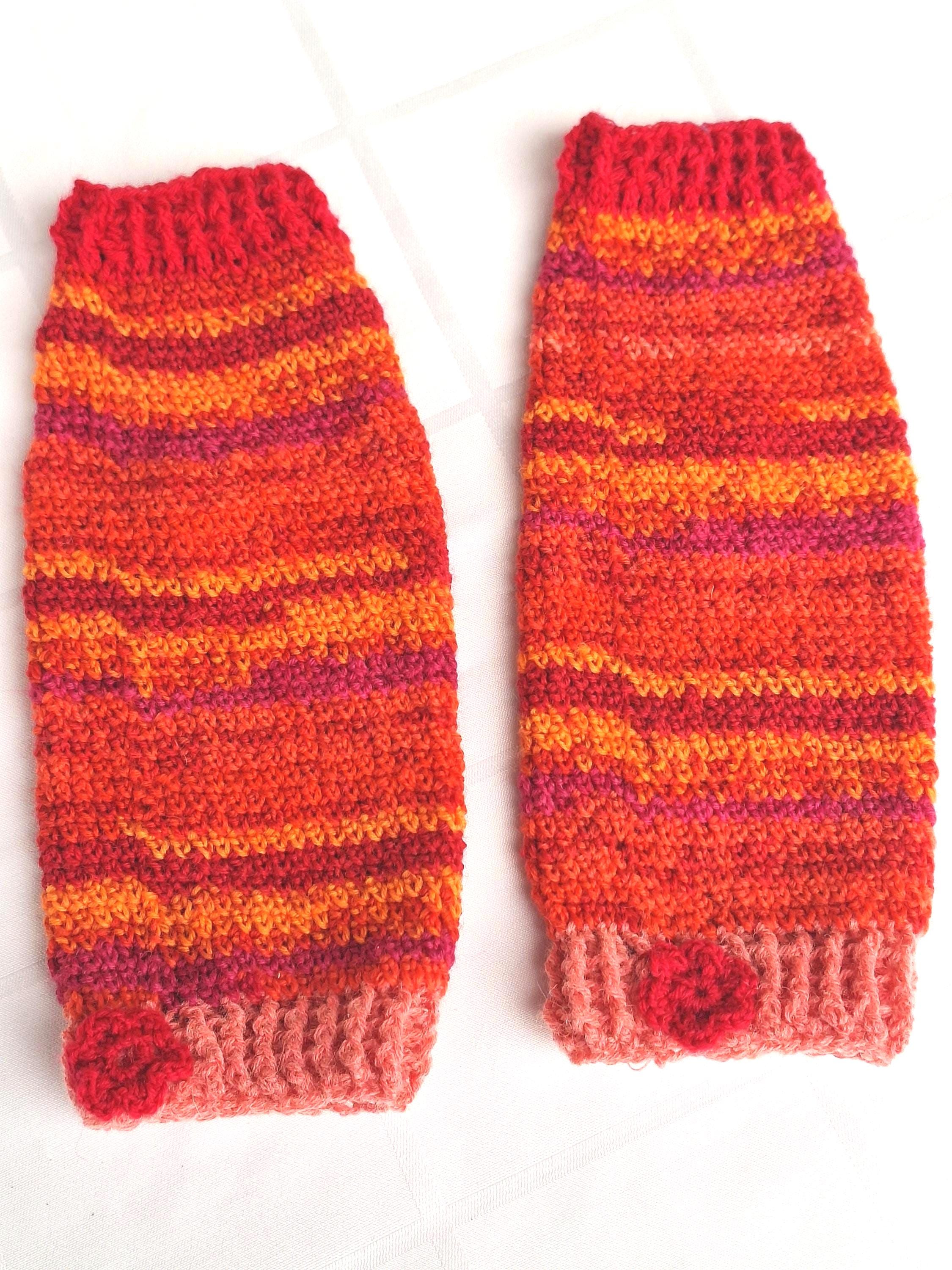 Baby leg warmers, crawling leg warmers for children from 6-15 months crocheted from 75% new wool sock yarn, leg warmers, leg warmers, crawling leg warmers