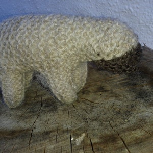 Knitted lamb with dark nose, Waldorf style image 3