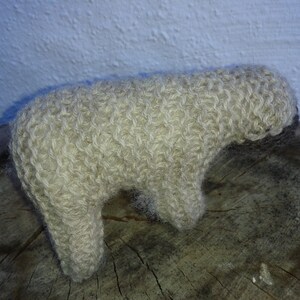 Knitted lamb with dark nose, Waldorf style image 5