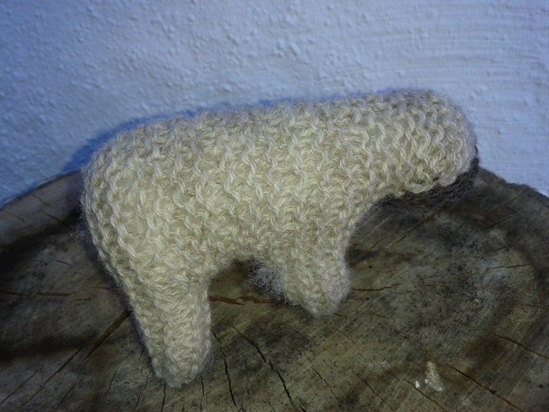 Knitted lamb with dark nose, Waldorf style image 5