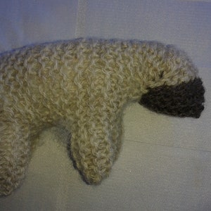 Knitted lamb with dark nose, Waldorf style image 1