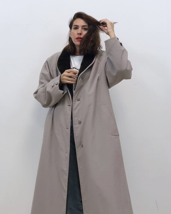 Vintage Trench coat, size S-L, lavender