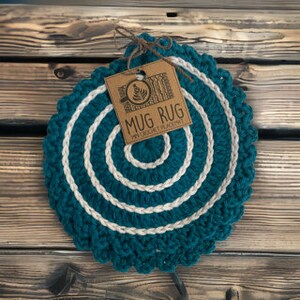 Coaster Set of 4, Cotton Coaster Set, Crochet Coaster, Handmade Coaster, Mug Rug